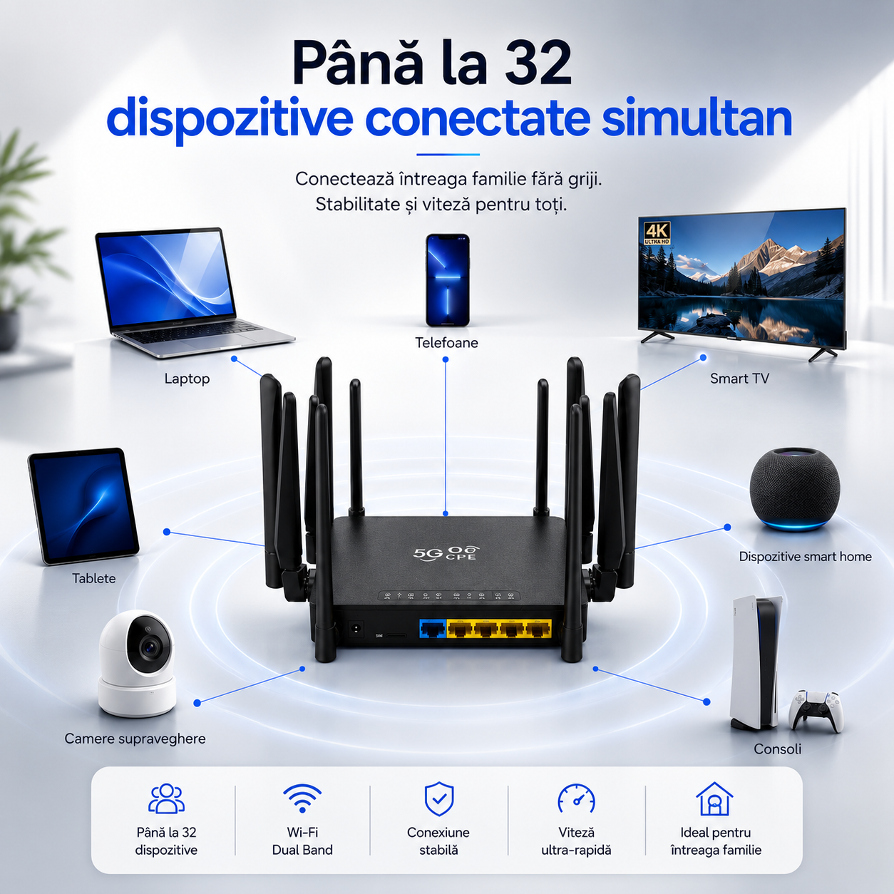 pana la 32 dispozitive