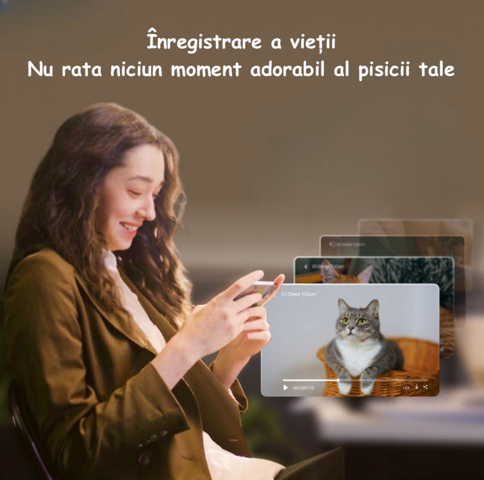 Hranitor automat cu camera inclusa