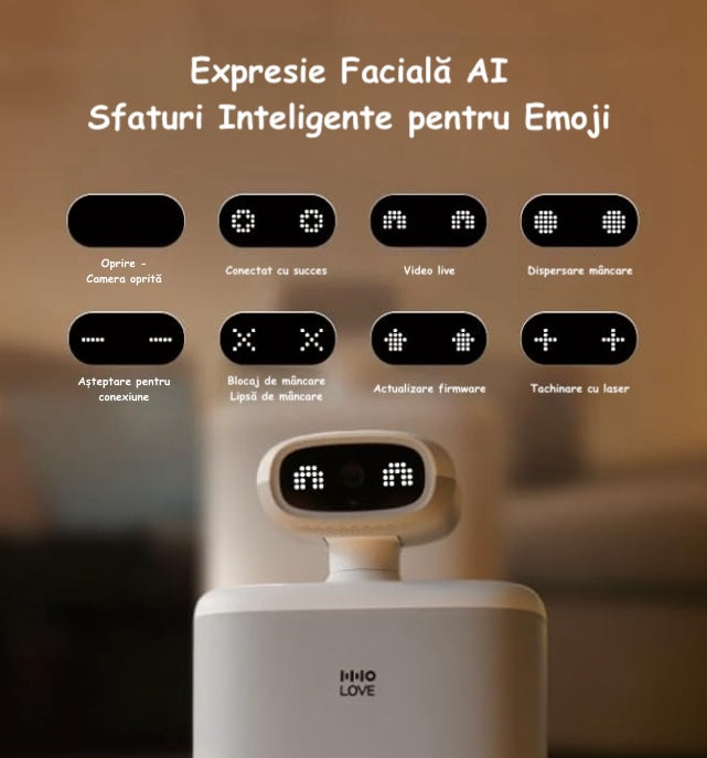 Expresii faciale ale hranitorului automat