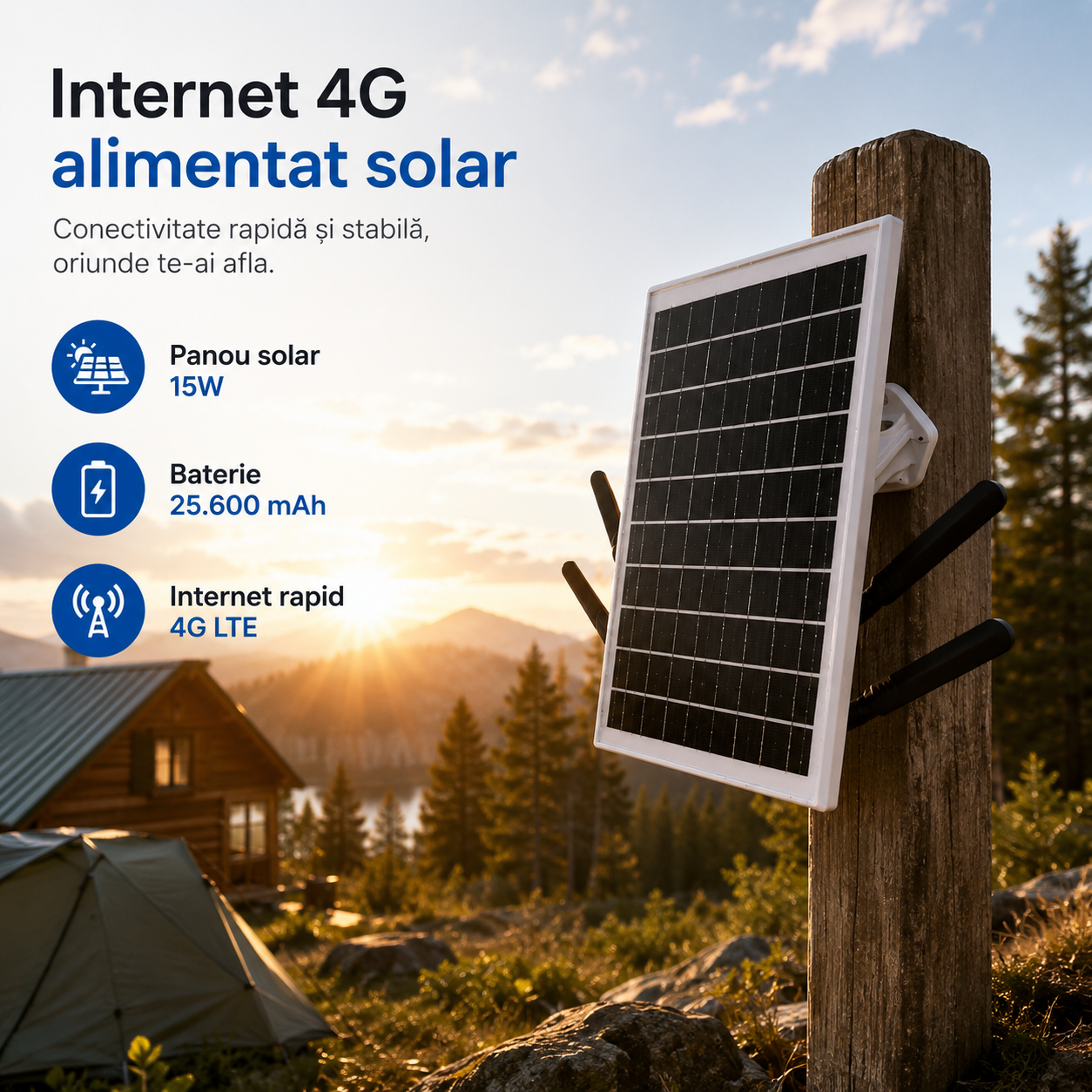 panou solar wifi