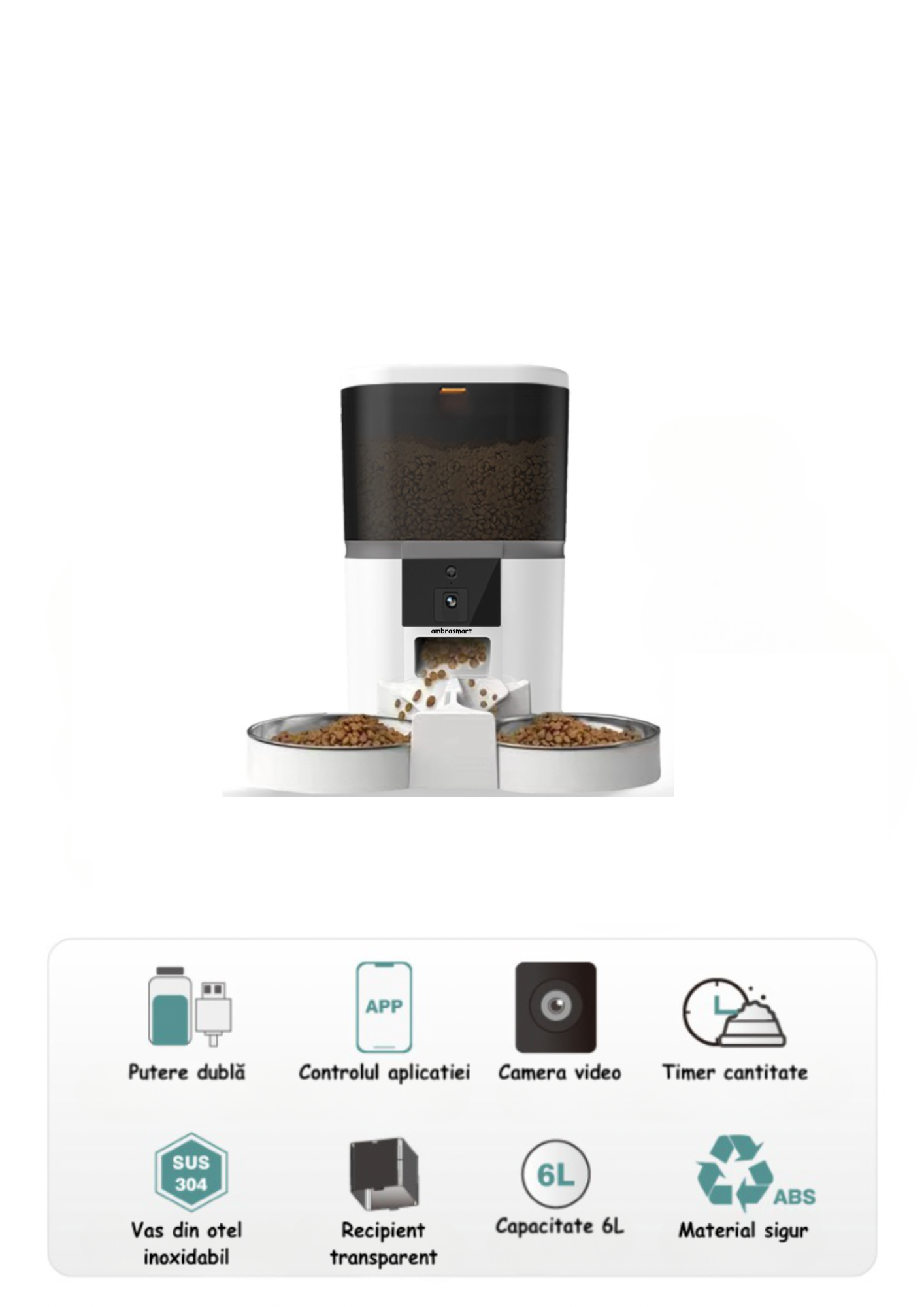 Hranitor de mancare pentru caini si pisici 